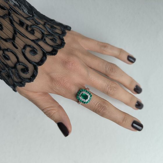 Серебряное кольцо с агатом 1.542ct