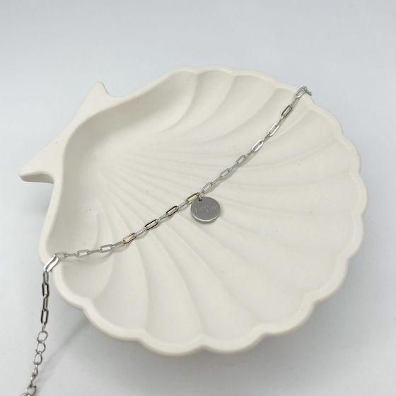 Silver bracelet without stones