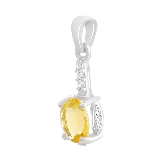 Silver pendant with citrine nano