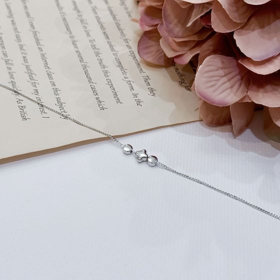 Silver leg bracelet without stones