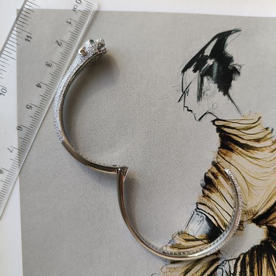 Серебряный браслет с фианитами