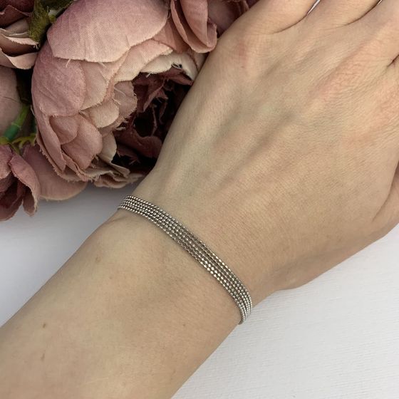 Silver bracelet without stones