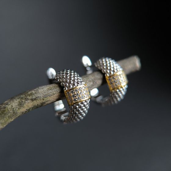 Silver Earrings with Fianites