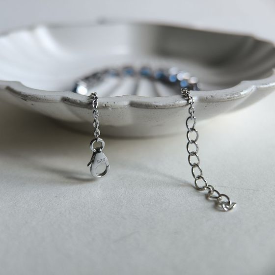 Серебряный браслет с сапфиром nano 4.788ct