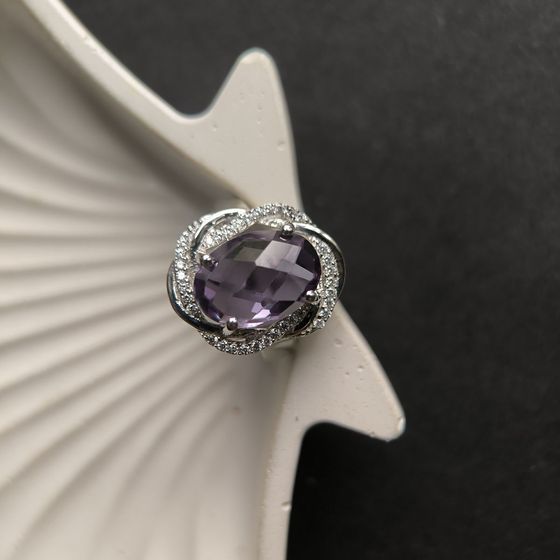 Silver ring with alexandrite 8.513ct