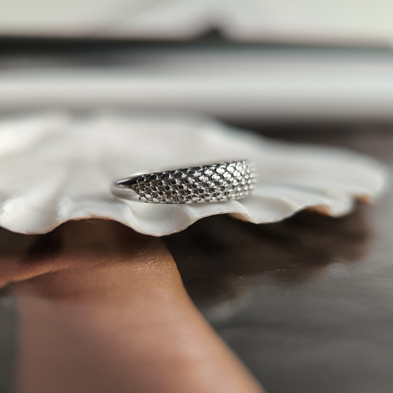 Silver ring without stones