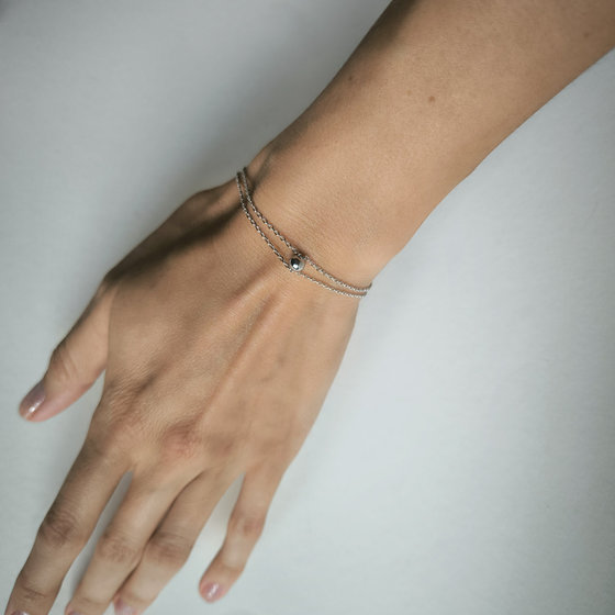 Silver bracelet without stones