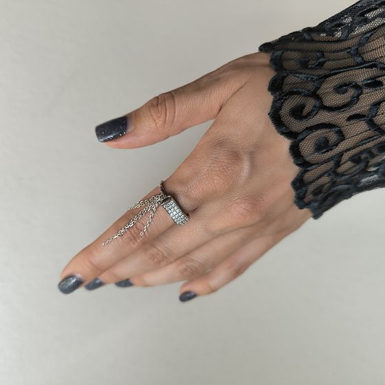 Silver Ring with Fianites