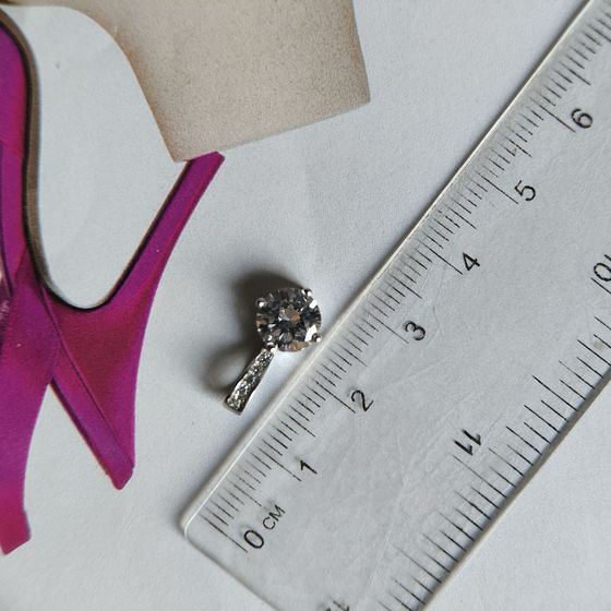 Серебряная подвеска с фианитами