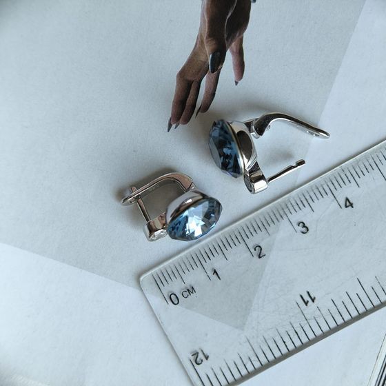 Silver Earrings with Fianites