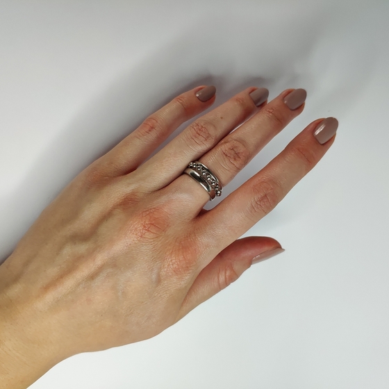 Серебряное кольцо без камней