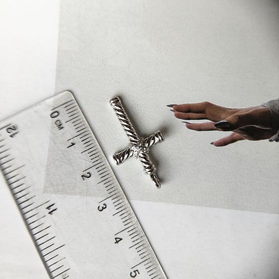 Silver cross without stones