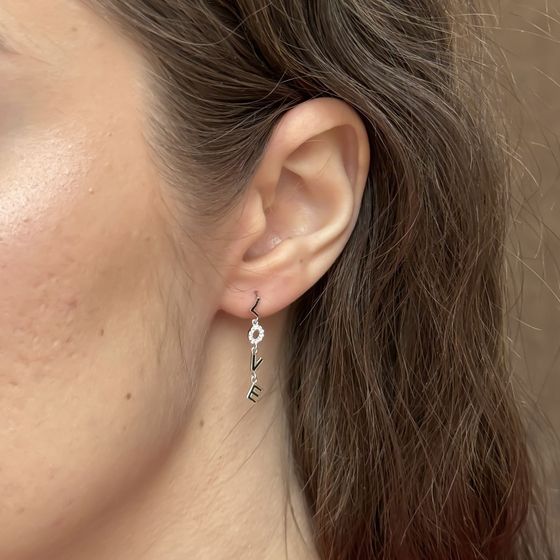 Серебряные серьги с емаллю