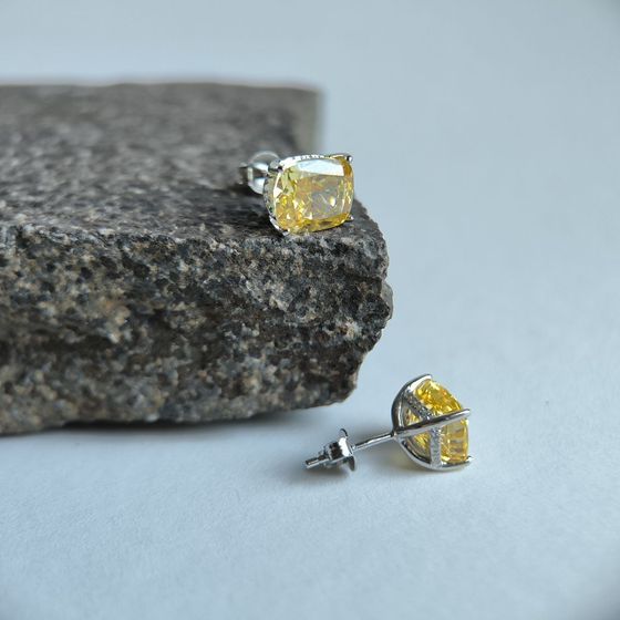 Silver Earrings with Fianites