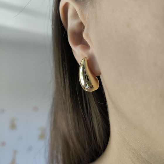 Silver earrings without stones