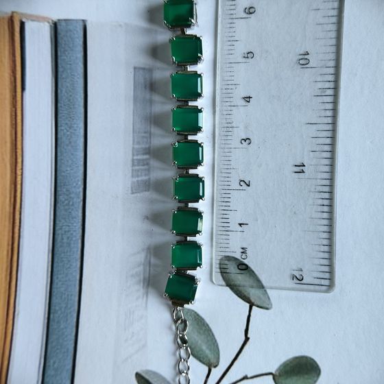 Серебряный браслет с агатом 8.63ct