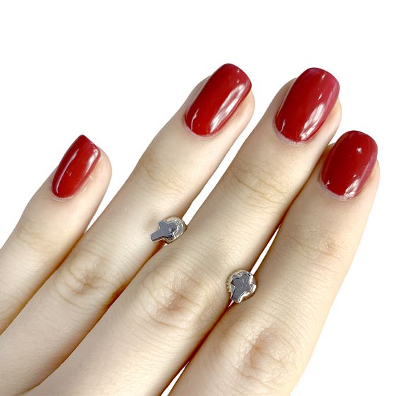 Silver earrings without stones