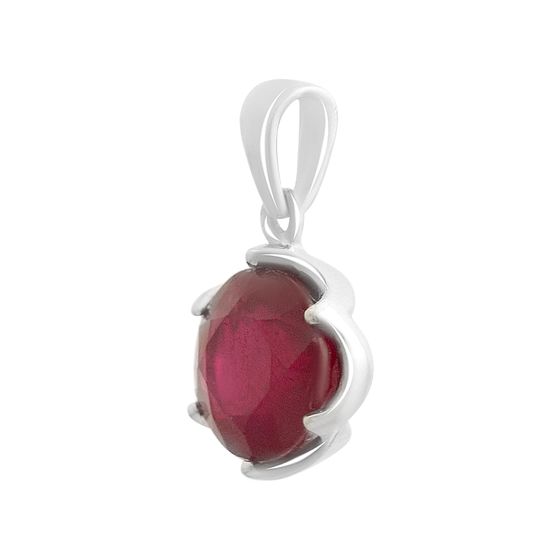 Срібна підвіска з рубіном 3.925ct