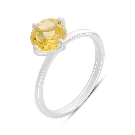 Silver ring with citrine nano 1.498ct