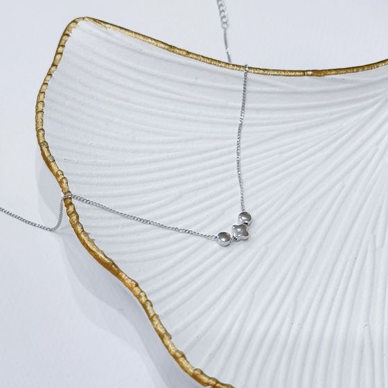 Silver leg bracelet without stones