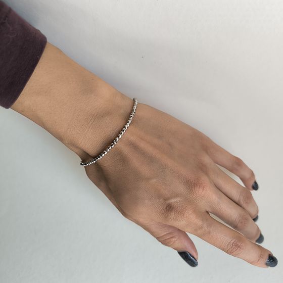 Silver bracelet without stones