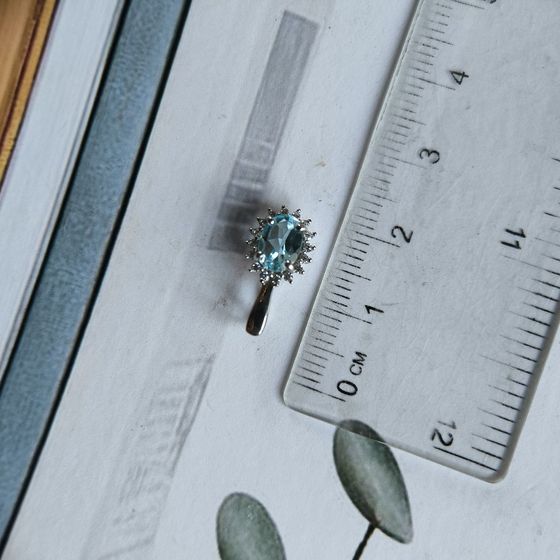 Срібна підвіска з топазом 1.079ct