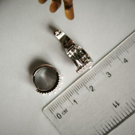 Срібні сережки з перлами, фіанітами