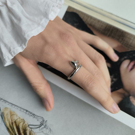 Silver ring without stones