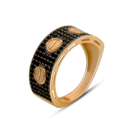 Gold ring with 1.03ct phianites