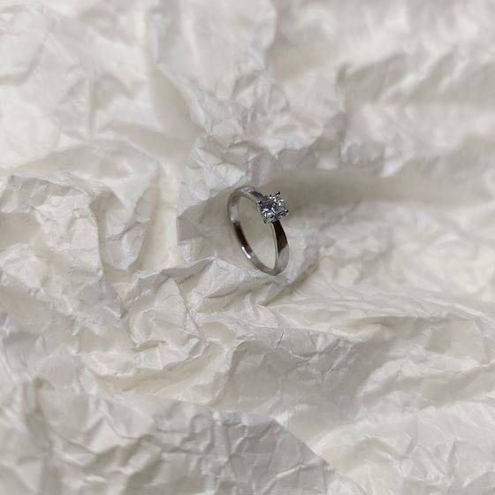 Silver Ring with Fianites