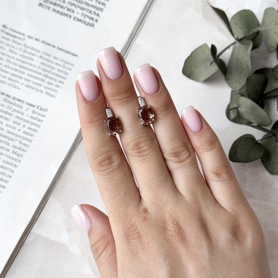 Серебряные серьги с султанитом 5.116ct