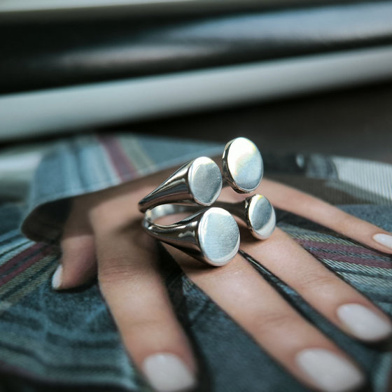 Silver ring without stones