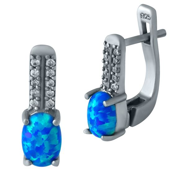 Серебряные серьги с опалом 0.883ct