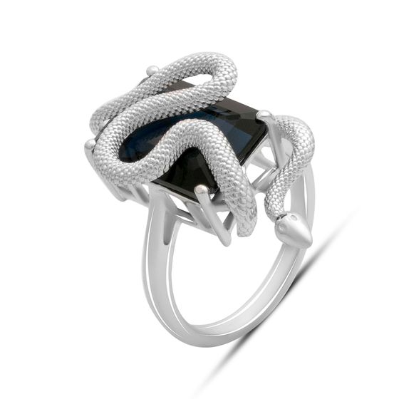 Срібна каблучка із сапфіром nano 6.14ct