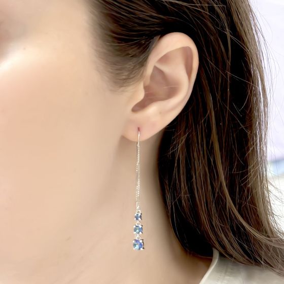 Срібні сережки з містик топазом 1.413ct