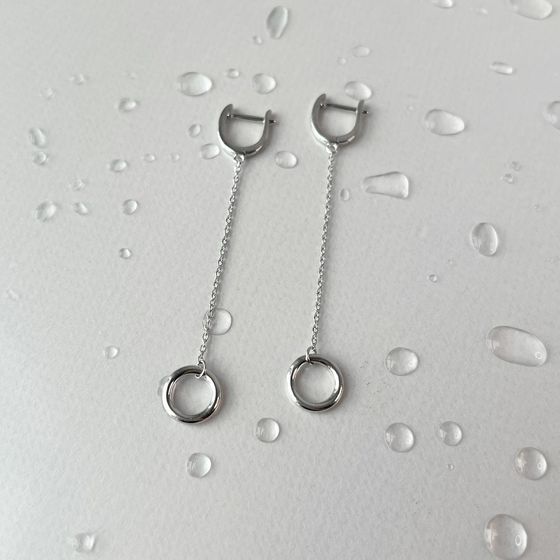 Silver earrings without stones