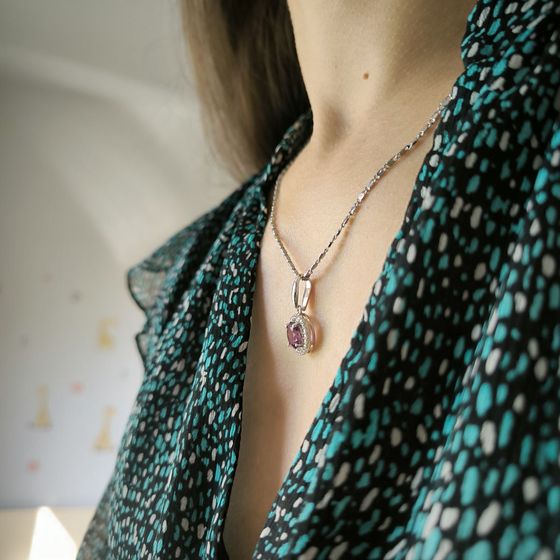 Серебряная подвеска с аметистом 2.104ct