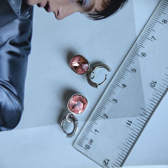 Silver Earrings with Fianites