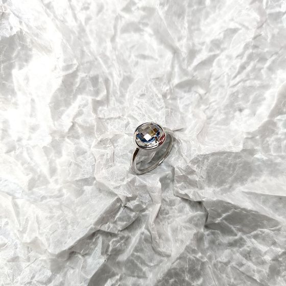 Срібна каблучка з містик топазом 3.5ct
