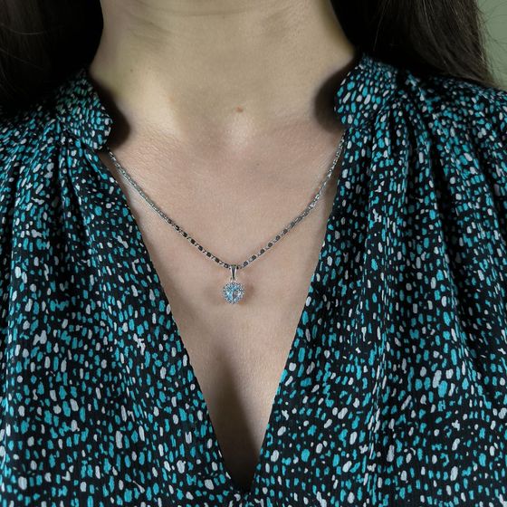 Серебряная подвеска с топазом 1.135ct