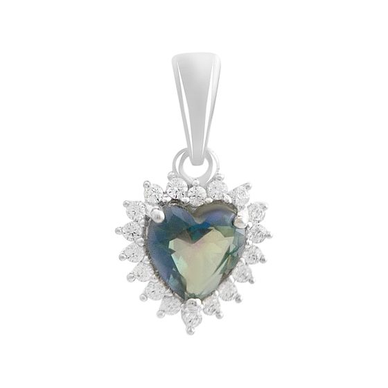 Silver pendant with a 0.801 ct mystic topaz