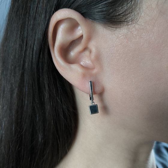 Серебряные серьги без камней