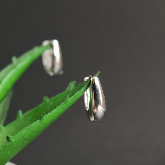 Silver earrings without stones