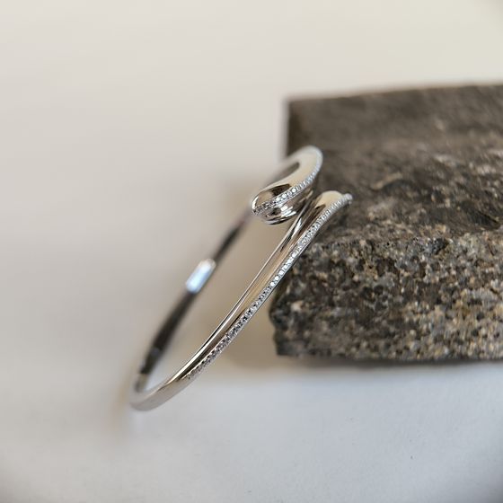 Серебряный браслет с фианитами