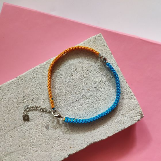 Silver bracelet with phianites