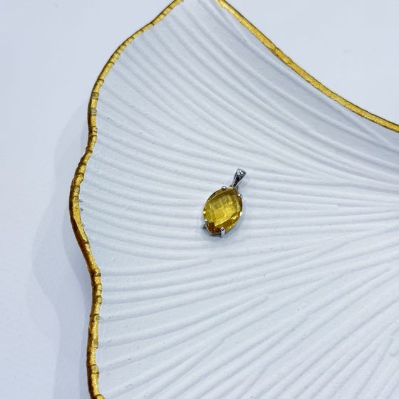 Серебряная подвеска с цитрином nano 5.25ct