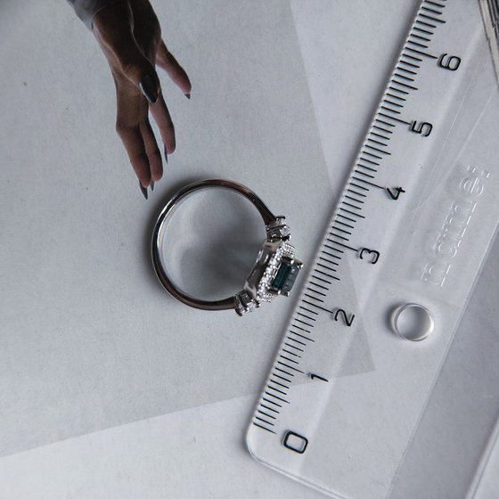 Серебряное кольцо с топазом Лондон Блю