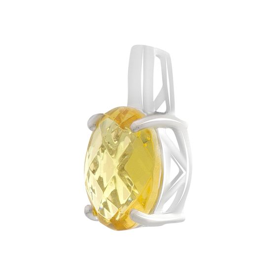 Silver pendant with a 2.49 ct nano citrine