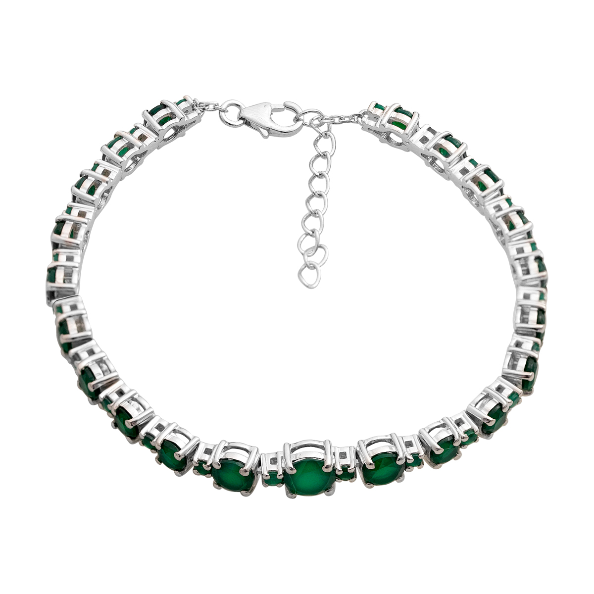 Серебряный браслет с агатом 6.338ct