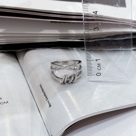 Silver Ring with Fianites